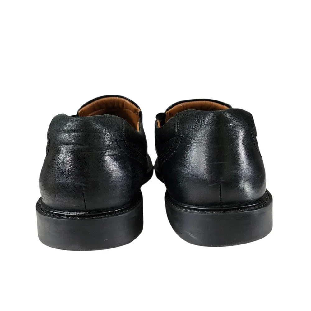 Johnston Murphy Loafer sz 9M Men Lewis Venitian Black Leather Slip On Dress Shoe